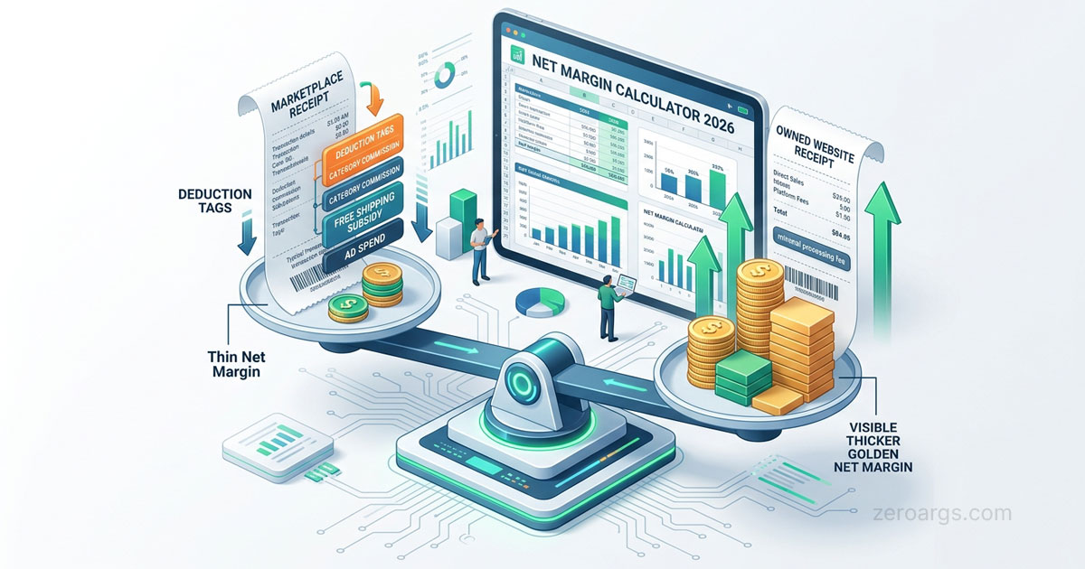 Cara Hitung Margin Bersih Marketplace vs Website UMKM 2026